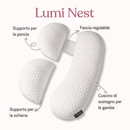 Lumi Nest™ — Cuscino di sostegno per la gravidanza